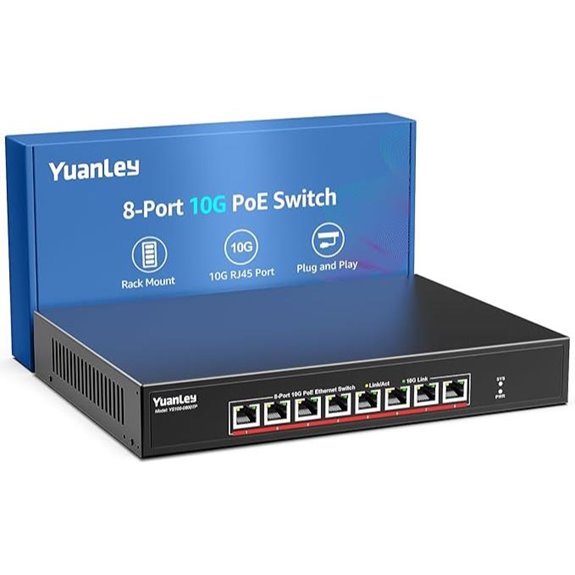 YuanLey 8-Port 10G PoE Switch with Power