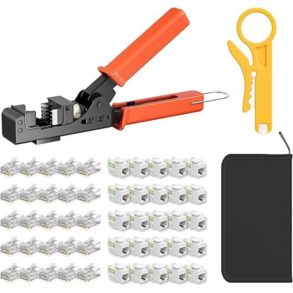 iWillink 90° RJ45 Keystone Tool & Jack Kit