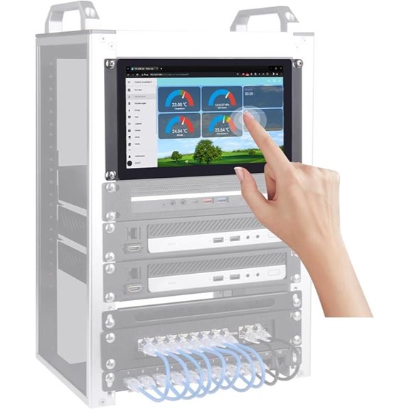 GeeekPi 9-Inch 1280x720 Rack Mount Touch Screen