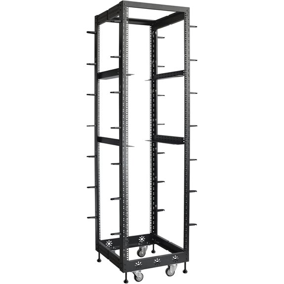 RIVECO 42U Adjustable Depth Server Rack with Casters