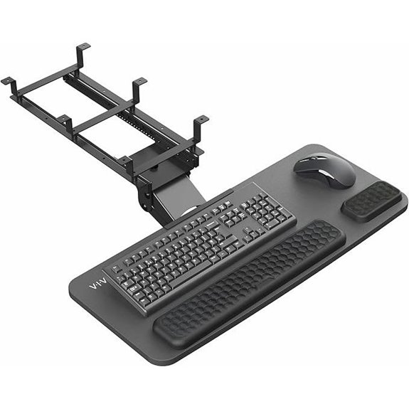VIVO Adjustable Keyboard & Mouse Tray for Desks