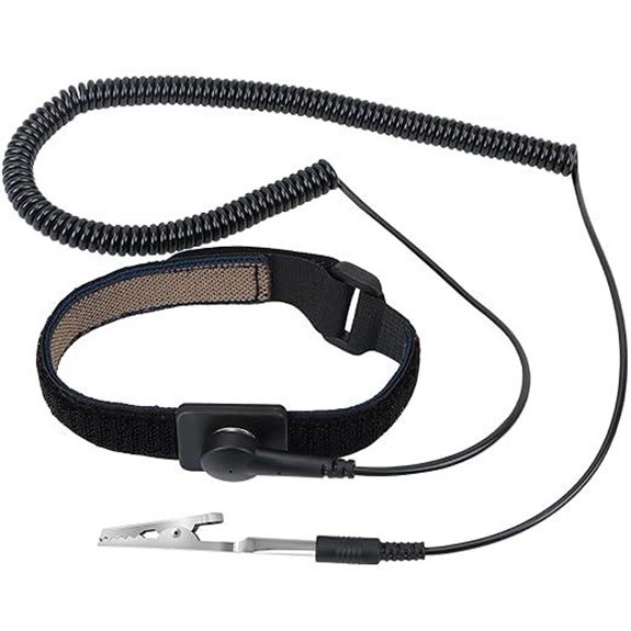 STREBITO Adjustable ESD Wrist Strap with Alligator Clip