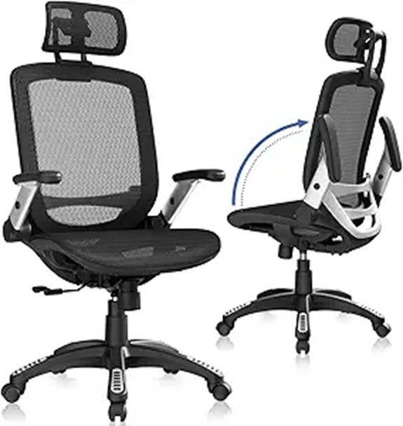GABRYLLY Ergonomic Office Chair with Flip Arms