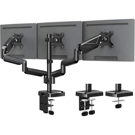 Mountup Triple Monitor Desk Mount with Gas Spring