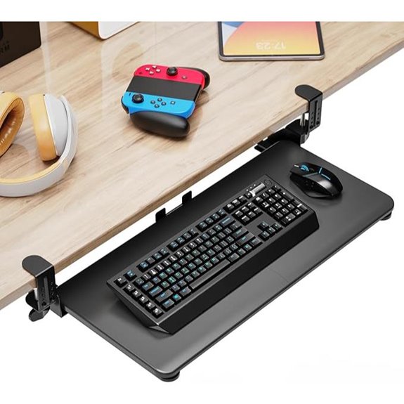 Adjustable Sliding Keyboard Tray for Desks