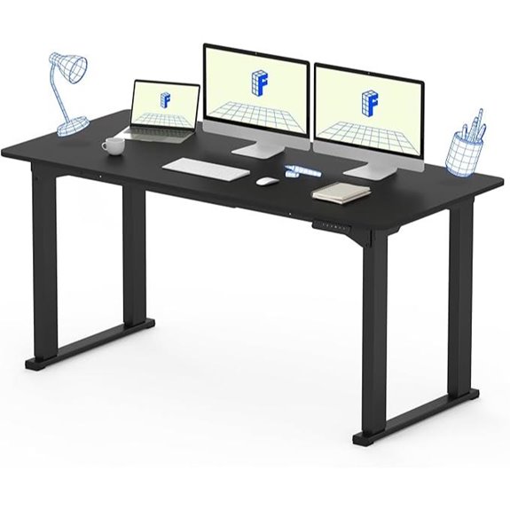 FLEXISPOT Electric Height-Adjustable Standing Desk 63x28