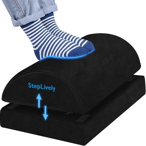 StepLively Adjustable Under Desk Foot Rest