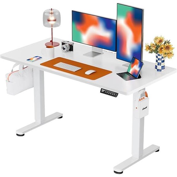 ErGear Adjustable Electric Sit-Stand Desk (White)