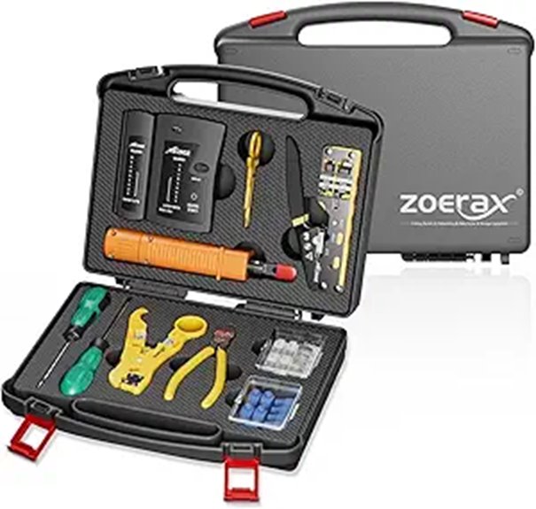ZOERAX 11-in-1 Network Tool Kit with Crimper and Tester