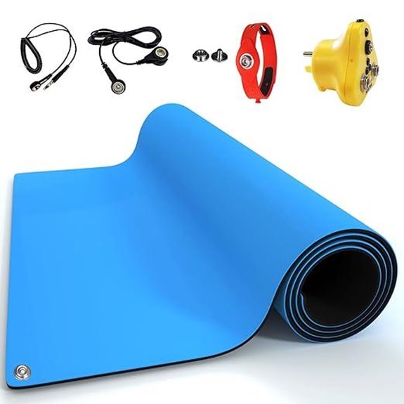KooMall Anti-Static Rubber Mat Kit with Grounding Tools