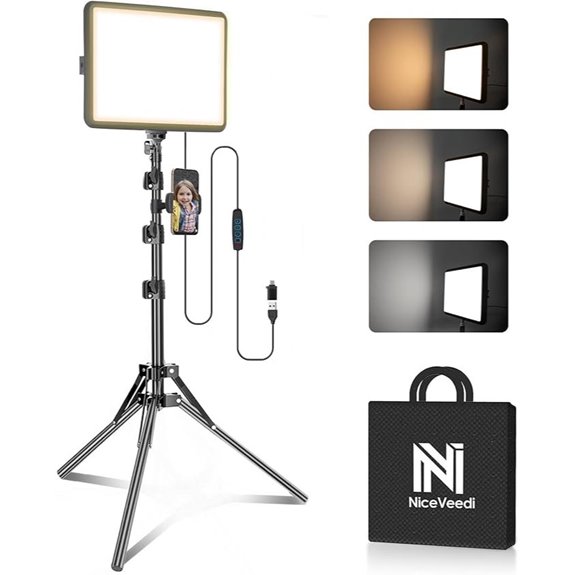 NiceVeedi Bi-Color LED Video Lighting Kit