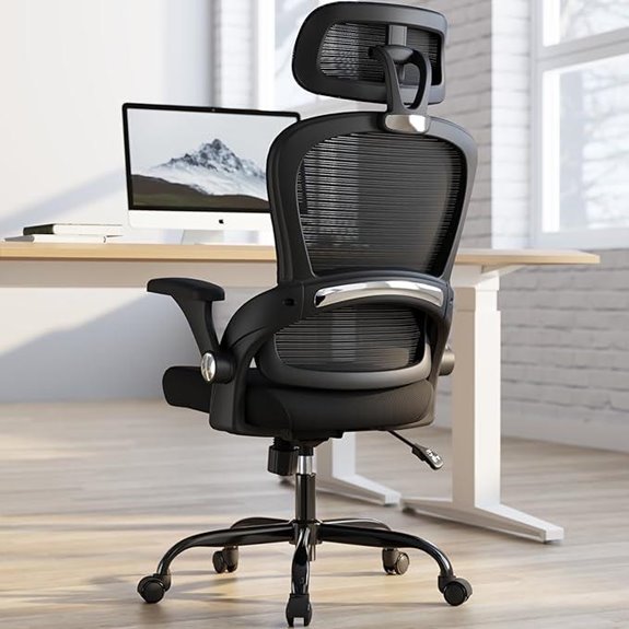 TRALT Ergonomic Office Chair with Headrest Black