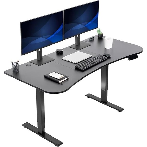 VIVO Electric Standing Desk Height Adjustable Black