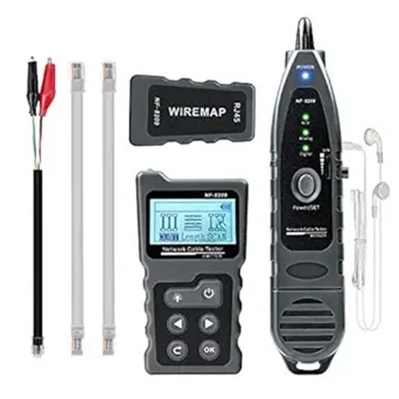 Network Cable Tester with Voltage and Fault Detection