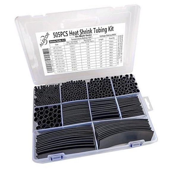Heat Shrink Tubing Kit 10 Sizes 505 Pieces