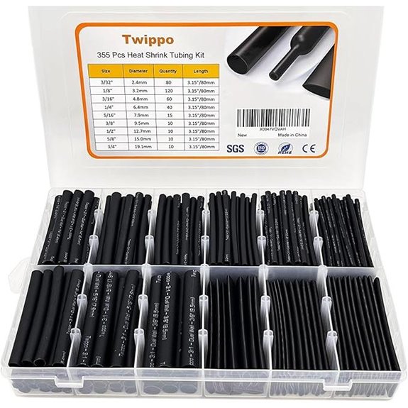 Heat Shrink Tubing Kit 355pcs Waterproof Wire Insulation