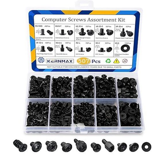 507Pcs Computer Screws Assortment Kit for PC Building