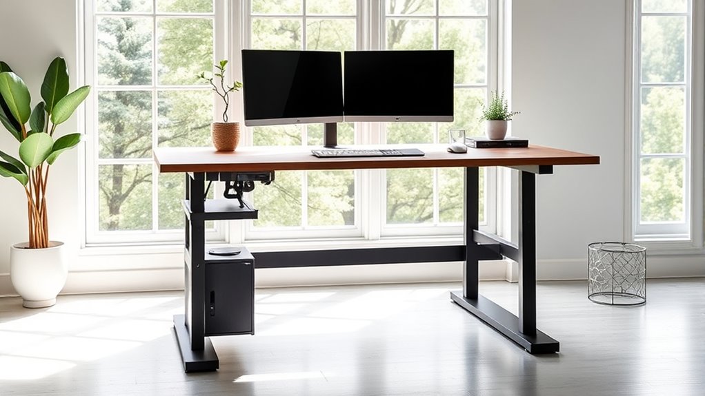 desk size and features
