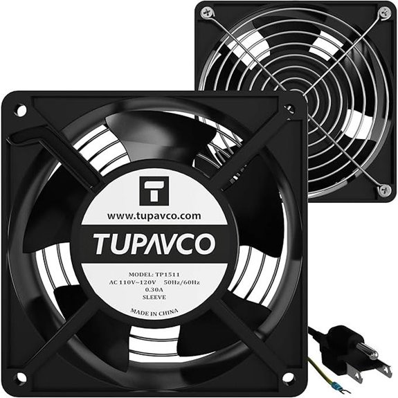 Dual 120mm Server Rack Muffin Fans with Power Cable