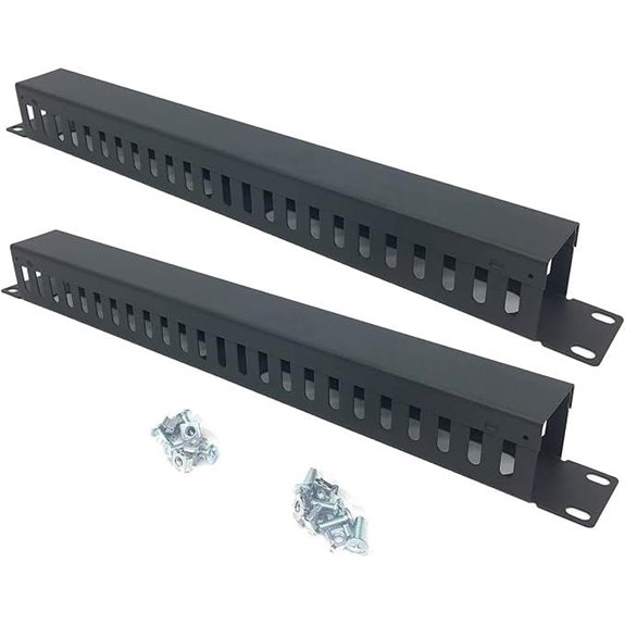 2-Pack 19-Inch Rack Cable Manager with Cover
