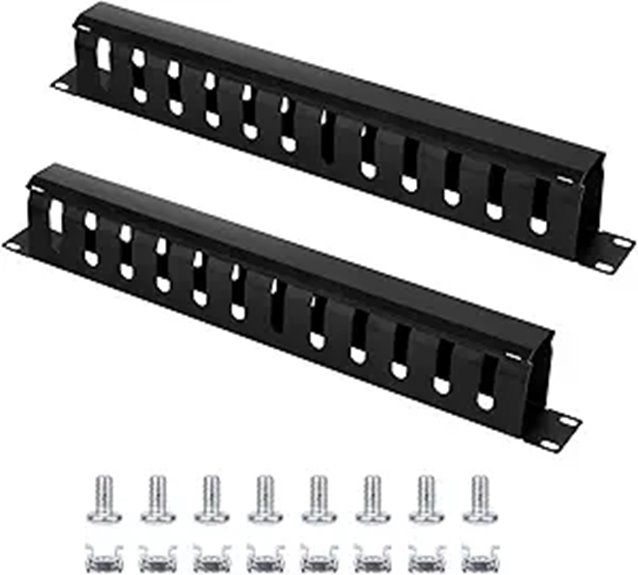 2 Pack 19 Inch 1U Server Rack Cable Management