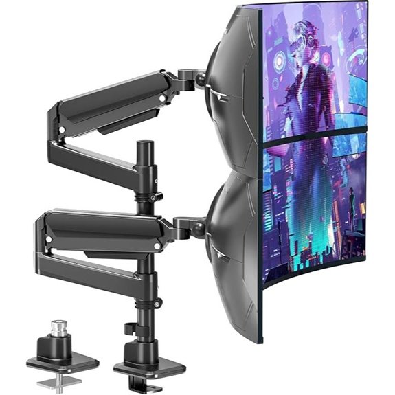 MountUP Dual Monitor Stand for 49-32 Inch Screens