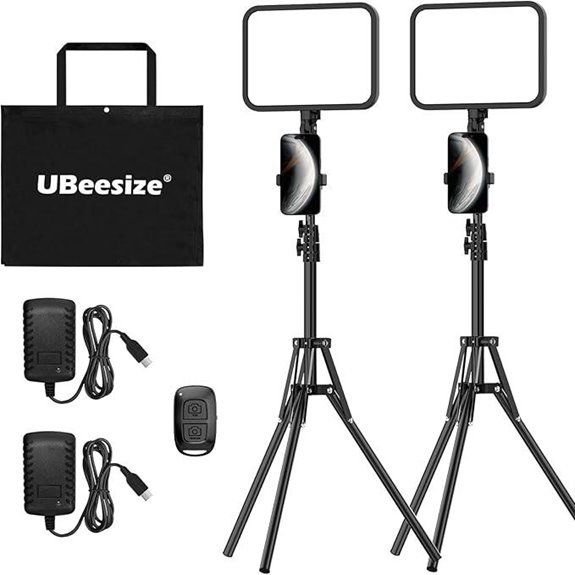 UBeesize 2-Pack Dimmable LED Video Lights