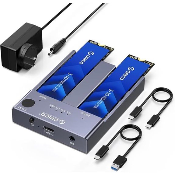 ORICO Dual-Bay M.2 NVMe SSD Docking Station