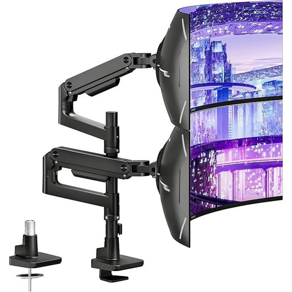 ARES WING Dual Monitor Mount for 17-49 Inch Monitors