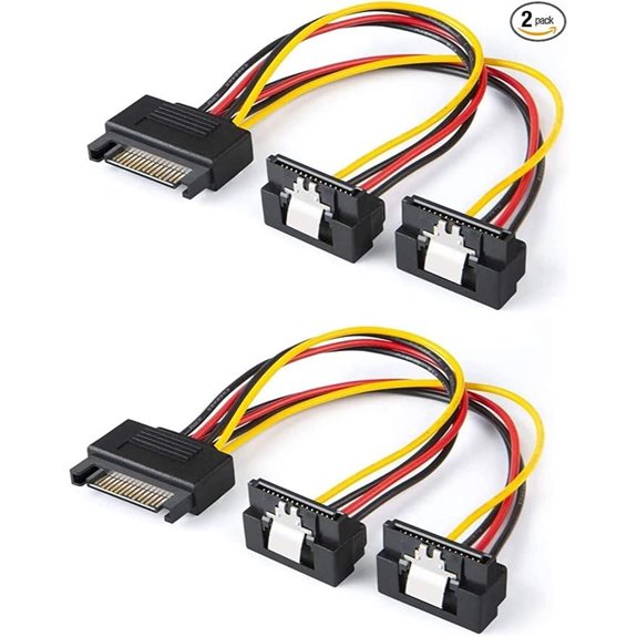 CableCreation 2-Pack SATA Power Splitter Cables