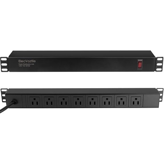 8 Outlet Rack Mount Power Strip with Surge Protection