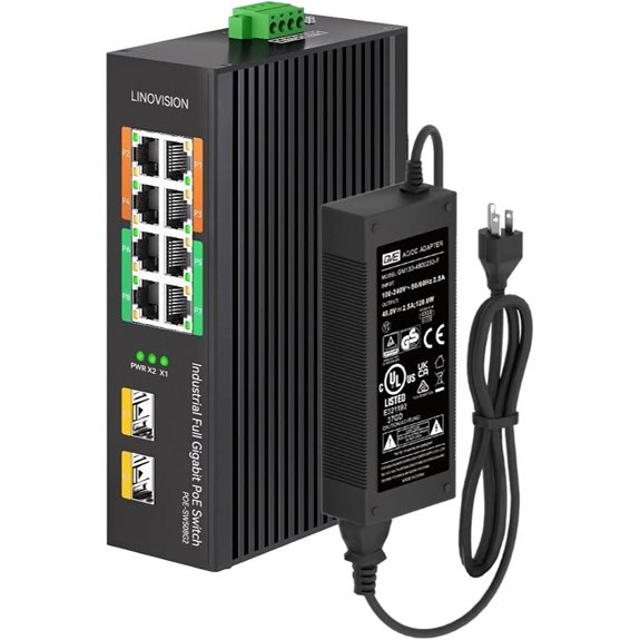 LINOVISION 8-Port Gigabit POE++ Switch with SFP Uplinks