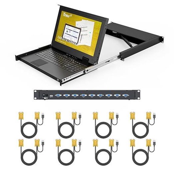 8-Port VGA Rack Mount LCD KVM Console Kit