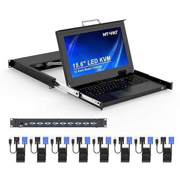 MT-VIKI 8-Port VGA KVM Switch with 15.6 LCD Monitor