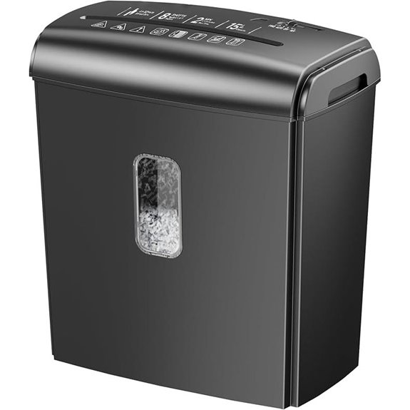 8-Sheet Micro-Cut Paper Shredder with 2-Minute Run