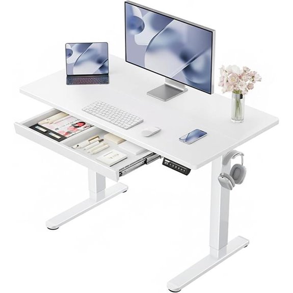 ErGear 44-Inch Electric Sit-Stand Desk with Storage