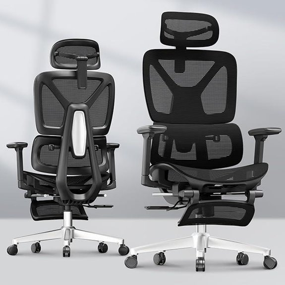 ergonomic chair with footrest