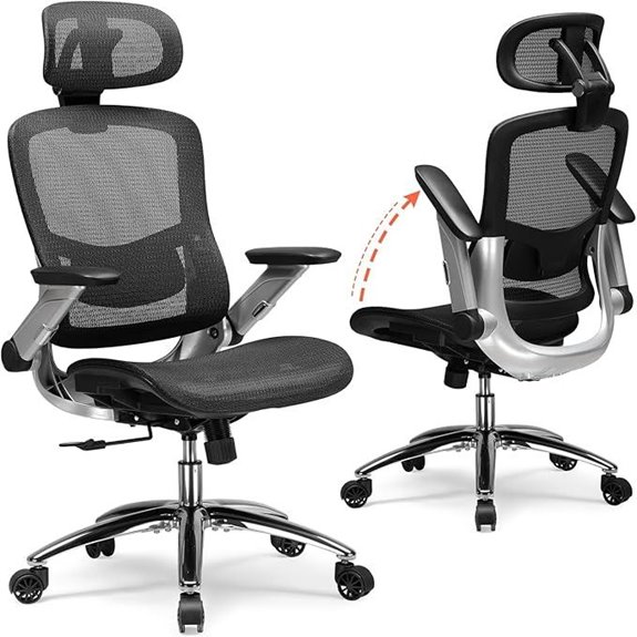 COMHOMA Ergonomic Mesh Office Chair with Headrest