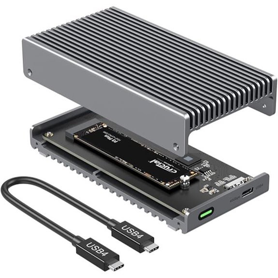 Qwiizlab Fanless USB4 Thunderbolt NVMe SSD Enclosure