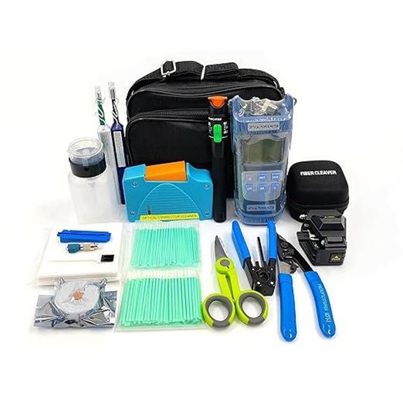 Fiber Optic Tool Kit with Power Meter and Cleaver