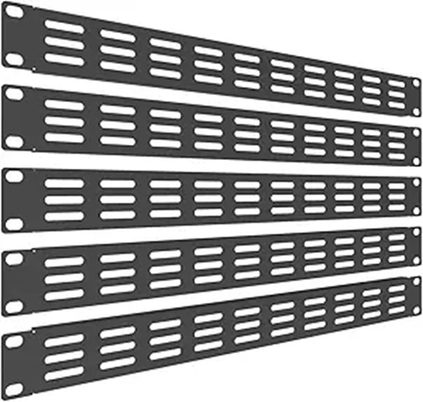 5 Pack 1U Steel Vented Rack Mount Panels