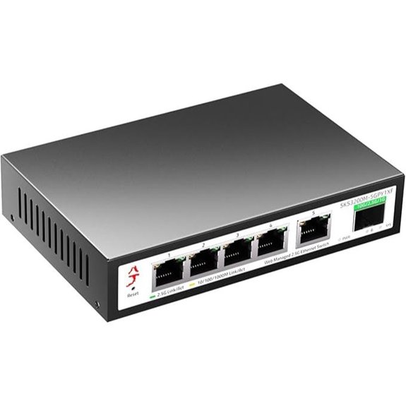 5-Port 2.5G Managed Ethernet Switch with SFP