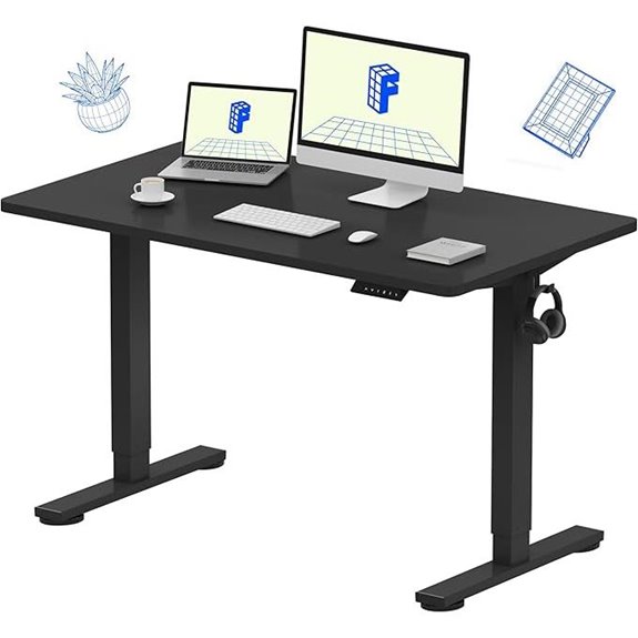 FLEXISPOT EN1 48 Electric Standing Desk Black
