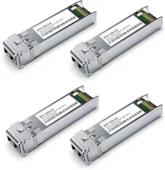 4-Pack 10GBase-LR SFP+ Fiber Optic Transceivers