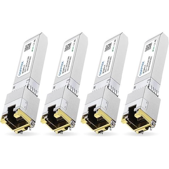 4-Pack 10GBASE-T SFP+ to RJ45 Transceiver