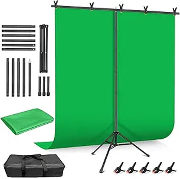 HEMMOTOP Green Screen Kit with Stand and Accessories