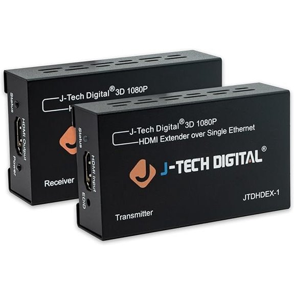 J-Tech HDMI Extender over Ethernet 200ft 1080P