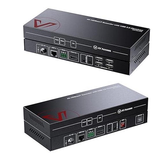 AV Access HDMI USB Extender 100m KVM with 4 Ports