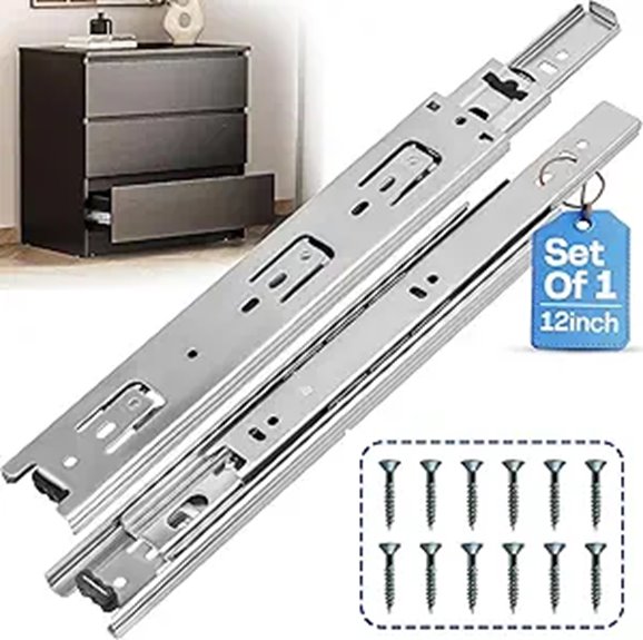 Heavy Duty 12 Drawer Slides 2 Pairs