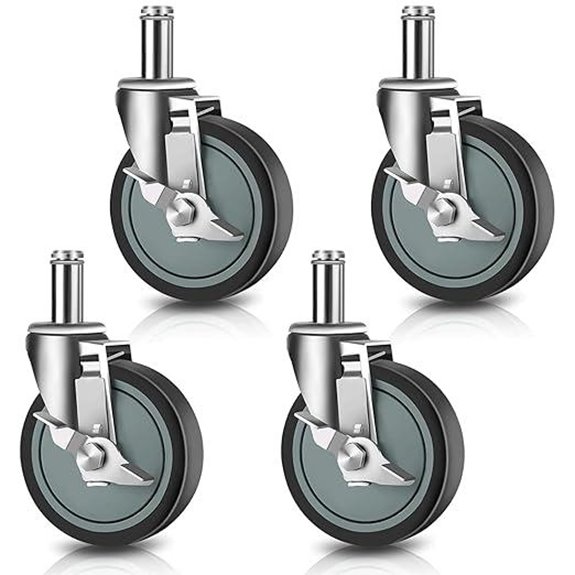 Heavy Duty 4-Inch Casters for Wire Shelving Racks